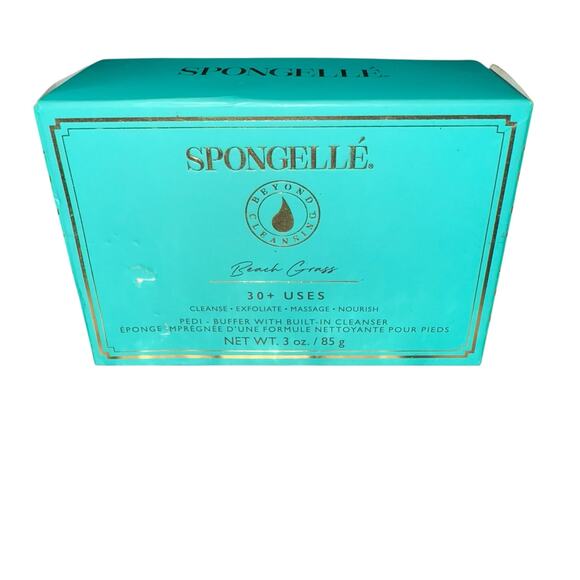 Spongelle PEDI ~ BEACH GRASS Infused Bath Exfoliates Feet Buffer Sponge 3 Oz New - Picture 5 of 5